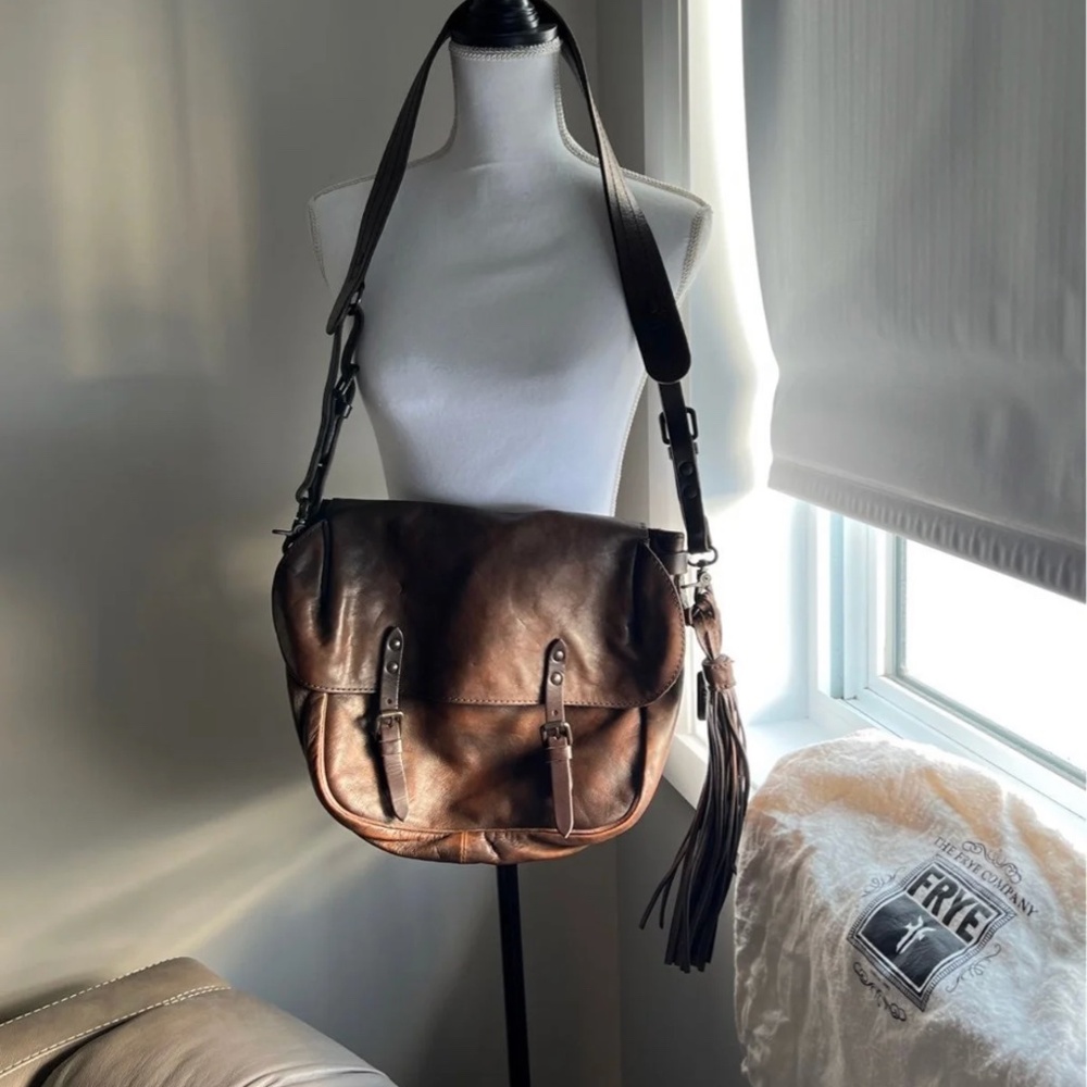 Leather Frye Saddle Bag